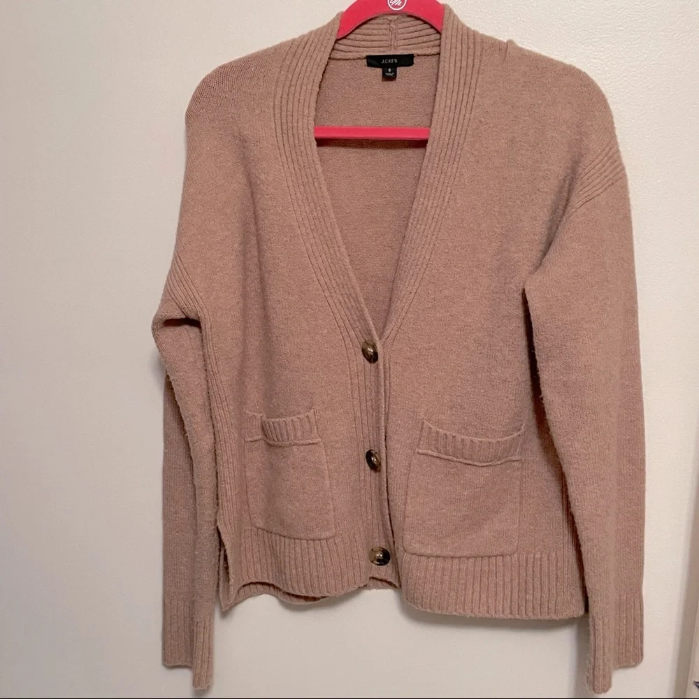 J. Crew Supersoft Sweat Wool Alpaca Blend Sweater Cardigan